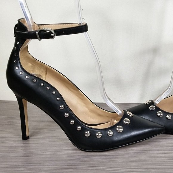 Sam Edelman Helen Ankle Strap Pump, Black Leather, Womens Size 5 M / 35 - Picture 7 of 11